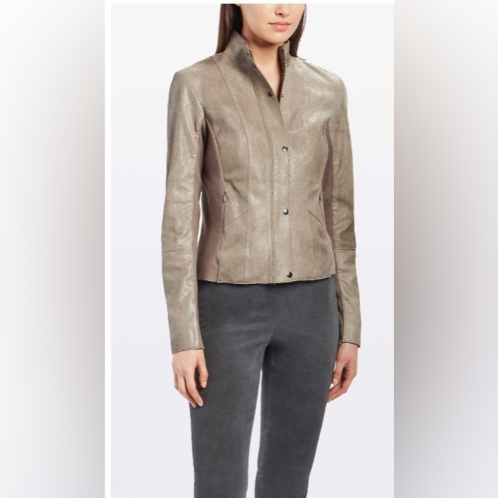 NWT!!! PER SE Leather and Sweater Knit Jacket